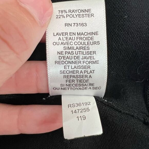 Cable & Gauge Women's Scalloped Trim Open Front‎ Cardigan Size Small - Picture 9 of 10